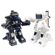 격투기 로봇 RC 대전 복싱 권투 가족 놀이 장난감, 화이트(리모콘 배터리 세트)