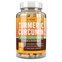 DACHA Tumeric Curcumin 강황 커큐민 Bioperine 해외, 1개
