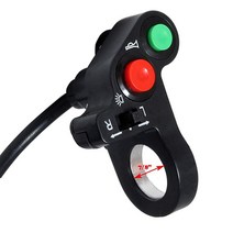 Yibid 오토바이 방향 지시등 경적 12v DC 스위치 오프로드 켜기/끄기 다기능 7/8인치 핸들바 듀얼 스포츠 먼지 자전거 스쿠터 전기 mbile 수정 스포트라이트 크루저 모토