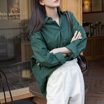 리더스타 당일발송 여성블라우스 여성셔츠 긴팔블라우스 오버핏 셔츠 블라우스