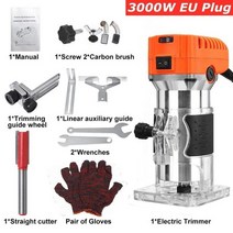 목공용 작업용 각끌기 각끌 기계 나무 홈파기 220 v 35000 rpm 6 속도 전기 손 트리머 목공 슬롯 트리밍 도구 손 조각 라우터 소목 세트, 협력사, 35000r EU 플러그