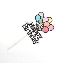 생일 안경 파티용품 HAPPYBIRTHDAY 초 풍선 케익 토퍼, 케익토퍼(풍선)