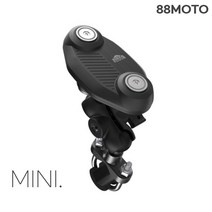 맥핏 미니 오토바이핸드폰거치대 배달대행 전기자전거 퀵보드 엠티비 스쿠터 바이커소울, 맥핏미니바이크-블루(핸들바거치형)