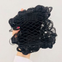 DU002 4종 올림머리가발 아코디언 당고, 자연갈색