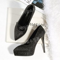 본식 구두 글리터 웨딩 슈즈 하이힐 12cm 가보시