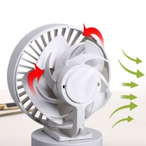 cocooning 써큘레이터 더블윙 강력2중날개 2단풍력 저소음 책상용 USB선풍기, 화이트, Low Noise Fan