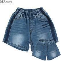 엠제이 주니어 주니어투톤자수숏스판진SMP1012 여름