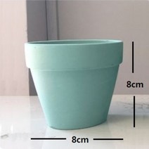 칼라 토분 8x8cm 화분 다육 미니어처 카페 인테리어 만들기, 청록