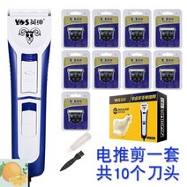 강아지 이발기 대형견 개털 애견 바리깡 미용도구 미용기 전용 털정리, 전양공용총10개비트