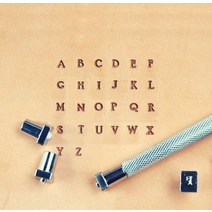 가죽공예 각인 펀치 이니셜 불박 인쇄도구 스탬프 4mm, 1개