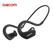 골전도 블루투스 이어폰 무선 Dacom-E60 골전도 무선 스포츠 헤드폰 IPX7 방수 블루투스 이어폰 HiFi 베, 02 Black