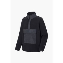 코오롱스포츠 남성 우븐 배색 마이크로플리스 집업티셔츠 TLTBW21561BLK SW3