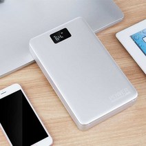 고속 충전 노트북 전원 대용량 프로젝터 20V, 실버 20000mAh