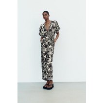 [국내배송]자라 ZARA 벨트 디테일 패턴 점프수트417833