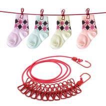 Travelsky Clothesline 새로운 휴대용 다기능 건조 랙 클립 헝겊 옷걸이 철 와이어 옷 라인 Pegs Clothespins, 하나, A