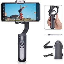 스마트폰 블루투 짐벌 안정기쎌카봉 hohem isteady x - 3축 접이식 스태빌라이저 iphone 11promaxse 및 Android 에서, 협력사, 검은 색