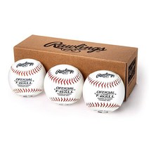 Rawlings 유소년 티볼 또는 훈련용 야구공 티볼용 공 3개 TVBBOX3 화이트 공식 사이즈