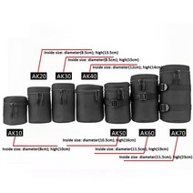 deluxe camera lens bag 방수 파우치 dslr nikon canon sony olympus case soft padded, ak30 high15cm