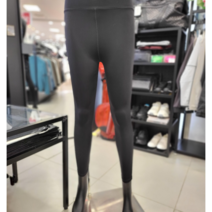 링스#골프#사이드 세로 로고 전사를 더한 심플한 디자인의 여성용 냉감 레깅스 2001중계, 블랙