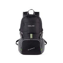 NODLAND 경량 백팩 35L 접이식 하이킹 데이팩 여행용 배낭 회색. Medium 노트북, Grey