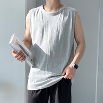 남자 민소매 나시 롱 레이어드 이너 흰색 검정 빅사이즈 나시티