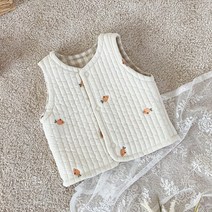 돗투돗x마롤로뜨 양면 아기 조끼 누빔 외출복 간절기 겨울 아기옷 의류