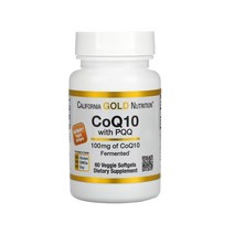 캘리포니아골드뉴트리션 CoQ10 코큐텐 코엔자임큐텐 100mg PQQ 피큐큐 10mg 베지캡슐 60정, 1개