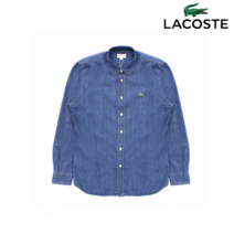 라코스테 LACOSTE 남성 레귤러핏 오가닉 코튼 데님 셔츠 _CH0197LDN