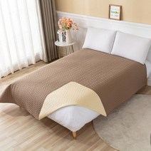 패밀리 침대 패드 센스맘 라지킹 이부자리 홈 섬유 방수 침구 시트 매트리스 커버 커플 킹 퀸 더블, 낙타_사용자 정의 크기.
