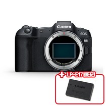 [캐논정품판매처] 캐논 EOS R8 풀프레임 미러리스 카메라 LP-E17 배터리 증정, 단품