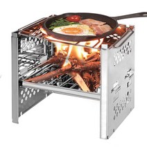 스텐 바비큐장 야외 승강조절 접이식 휴대용 피크닉 BBQ 그릴 캠핑버너 캠핑 화로대 미니 화로 바베큐 그릴, 직접 그물
