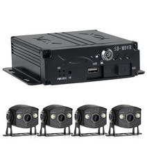 실외cctv 농막 차량용 Dvr 모바일 비디오 레코더 차량 보안 카메라 시스템 등록 자동차 DVR 키트 4 채널 MDVR, Type2