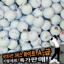 로스트볼골프공 세인트나인 3피스 화이트 A-급 (10개), 10개입, 10개