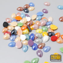 도자기 타일조각 반쪽 물방울 약100g 비즈 꾸미기 장식 재료, 물방울 소형, 약100g (약180개)