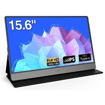 휴대용 모니터 -KOORUI 15.6 인치 1080P FHD IPS 모바일 두 스피커 아이 케어 화면 및 미니 HDMI / Type-C 노트북 PC Mac 전화 PS4 PS5 X, 15B1