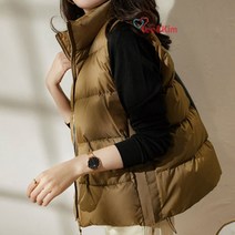 리앤킴 여성 오리털 패딩 조끼 MA1558