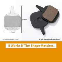 1 쌍의 수지 자전거 브레이크 패드는 shimano sram avid hayes 및 기타 디스크 브레이크에 사용됩니다., 827