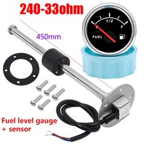 게이지연료보트 낚시배 바다낚시 레저 밸리 선외기엔진 자동차 보트 표시기 연료 레벨 게이지 스테인레스, 15 BS 450MM