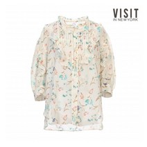 [비지트인뉴욕] [VISIT IN NEWYORK] 프릴넥 핀턱 리본 블라우스(VWFSSA