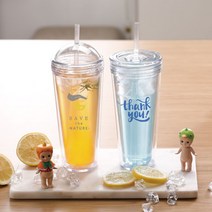 주문제작 국내생산 텀블러 500ml 슬림아이스 콜드컵 빨대 투명 아이스 플랫 플라스틱 리유저블, 돔, 쿠팡 돔