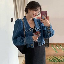 K.ONLINE SHOP여자 코트 홍콩 수입 빈티지 박시 쇼트 데님 재킷 트위드자켓 청자켓 가죽자켓