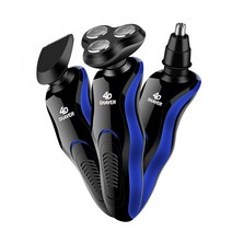다용도 전기면도기 USB 차량용 충전 전신 워싱 4 in 1 면도기 수염칼 발렌타인데이 선물, 일반용 + 코 헤어 클리퍼, Usb 충전 키트