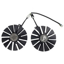 컴퓨터 CPU쿨러 T129215SM 비디오 카드 쿨러 팬 ASUS STRIX RX 470 580 570 GTX 1050Ti GTX980 게임용 그래, 02 2pcs fan_01 없음 RGB_01 Black