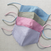 성인 어린이 가족 누구나 숨쉬기 편한 국내생산 천연소재 수제 빨아쓰는 부드러운 린넨마스크 3D입체 코와이어 필터교체형 E11헤파필터 성인 아동 가족 세트