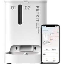 PETKIT 자동 먹이기 고양이 중소형 개용 탱크 이층화 투명한 창구 감지 센서를 탑재 타이머식 스마트폰 관, 한개옵션0
