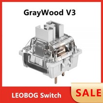 LEOBOG-GrayWood V3 스위치 맞춤형 기계식 키보드 용 선형 회색 스위치 3 핀 DIY 게임용 MX RGB 핫 스왑, CHINA, 110PCS