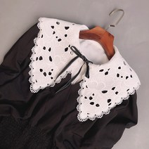 빅카라 블라우스 둥근카라블라우스 브이넥 셔츠 대형 칼라 인형 쉬폰 액세서리 페이크 여성용 다용도 가을 겨울 스웨터 포함