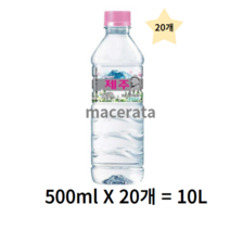 휘오 제주브이워터 500ml 20입, 10L, 5개
