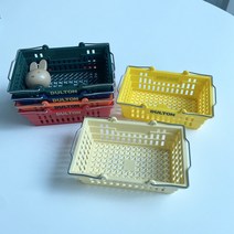 덜튼 데스크 미니 바스켓 마켓 바구니 소품, 옐로