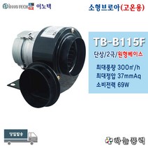 이노텍/소형브로아/소형송풍기/고온용/원형베이스/집진기/고기냄새제거/급배기팬/단상///////TB-B115F